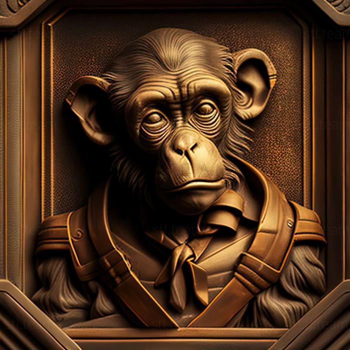 3D model Nim Chimpsky famous animal (STL)